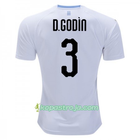 Billiga Fotbollströjor Uruguay D.Godin 3 VM 2018 Borta tröja